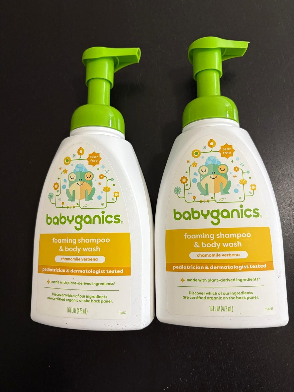 2 UNITS - BABYGANICS FOAMING SHAMPOO 16 FL OZ CHAMOMILLE-VERBENA